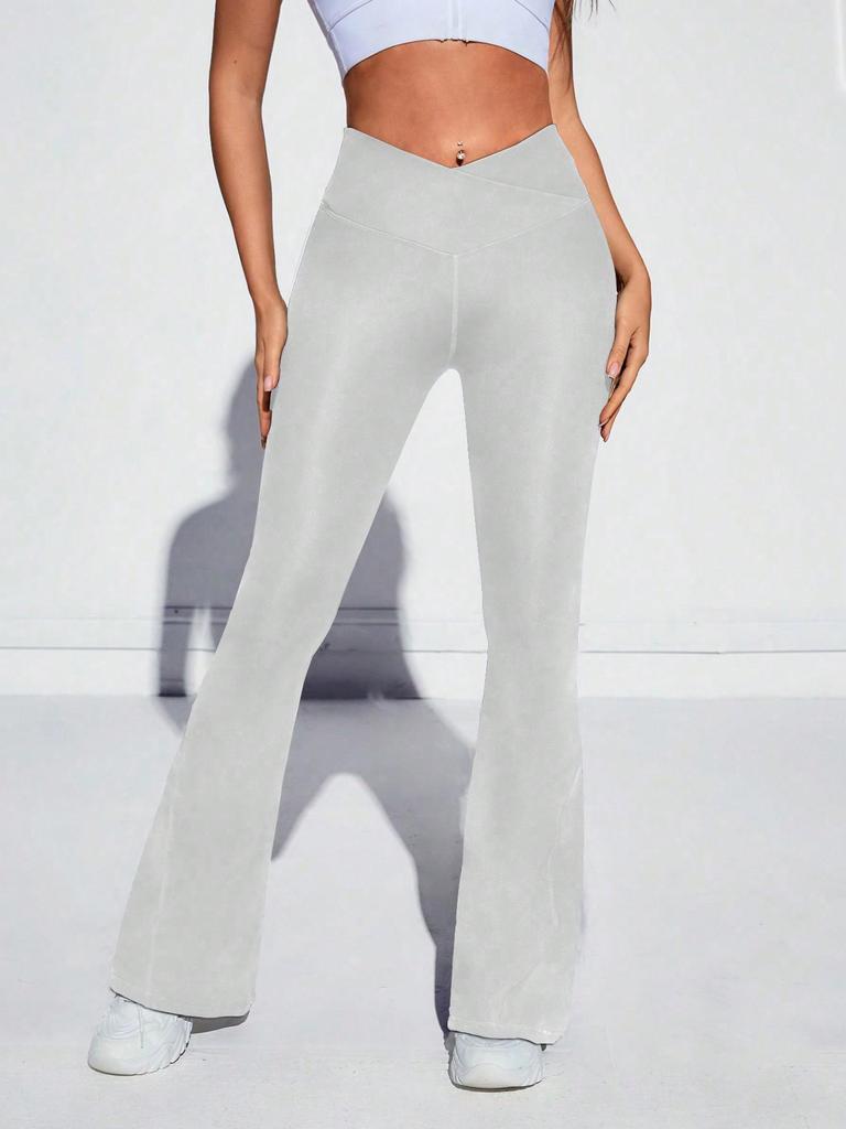 Women's High Waist Yoga Flare Pants - Hip Lifting, Elastic Sports and Dance Wear.