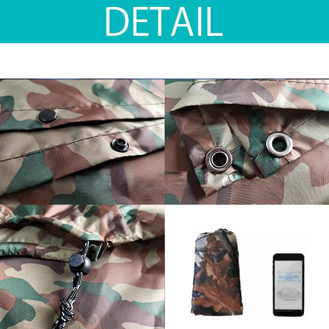 Raincoat with storage rain rain leisure rain mountain one size fits camouflage 2 [Arcade] bag, 3-way, raincoat, gear, poncho, sheet, cover, sunshade,