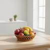 Rattan-ähnlicher Obstkorb Handgeflochtene Obstschale Natürlicher Stil Aufbewahrungskorb Esstisch