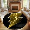 Black Adam Print Round Rug, Washable Floor Carpet, For Entryway Dorm Laundry Room Office Study, Home Decor Birthday Christmas Gift