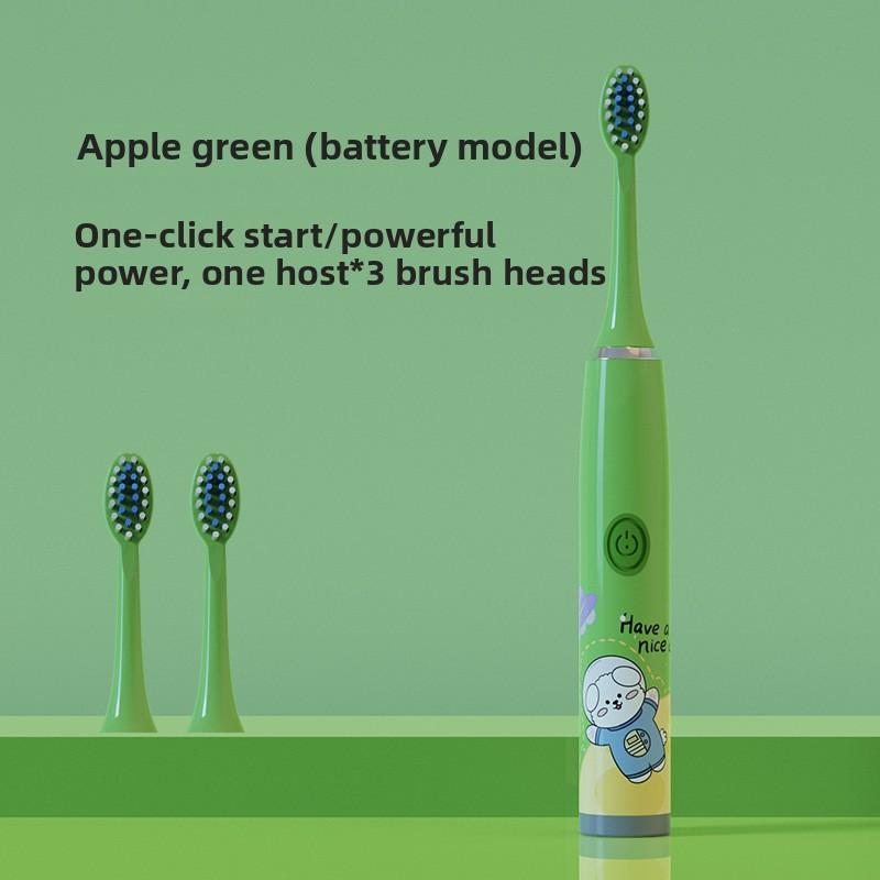 Children's Electric Toothbrush Cartoon Soft Hair IP6 Waterproof Sonic Vibration Rechargeable U-shaped Toothbrush
