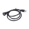 104cm USB3.0 Male Female Data Cable Plastic Texture for Vehicle Dashboard Panel Mount with Fast Speed Connectivity