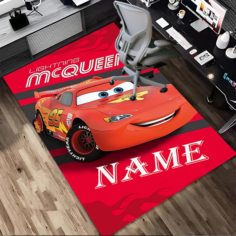 Personalized Name Car Adventure Living Room Non-Slip Area Rug Soft Carpet for Bedroom Kids Playroom Sofa,Office Home Decor Doormat