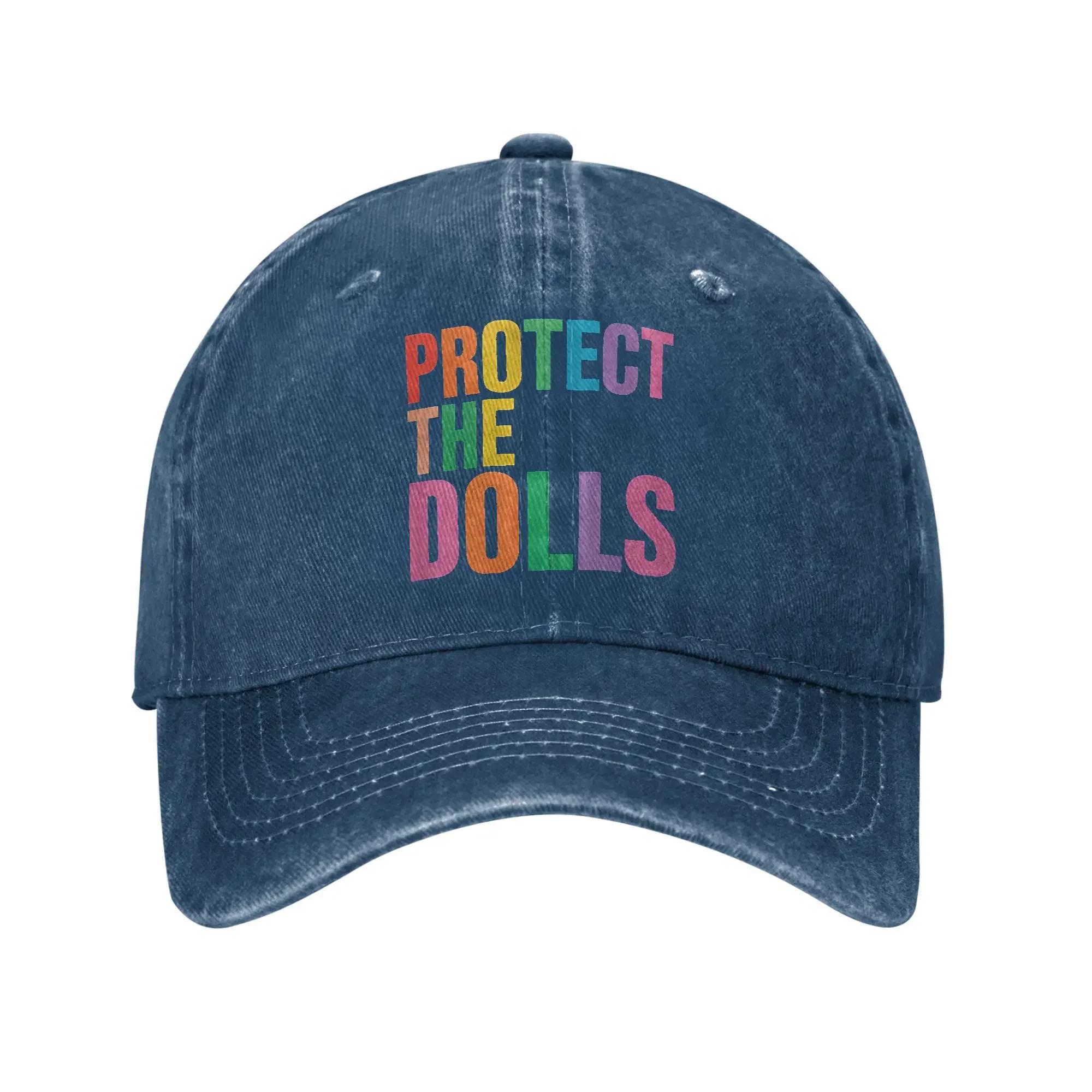 

Protect The Dolls Washed Baseball Cap Y2k Cool Sun Hip Hop Hats Summer Female Male Outdoor Sport Baseball Caps One Size