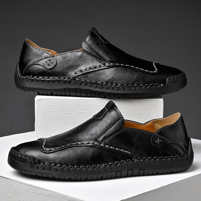 Leisure Flat Shoes Men Ultra-light Classic Driving Shoes Comfortable Soft Leather Shoes Men's Casual Shoes
