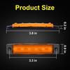40 Pack 6 LED Trailer Marker Light, DC12-24V Clearance Side Indicator Lamp For RV Camper Truck Van Caravan Boat - Amber
