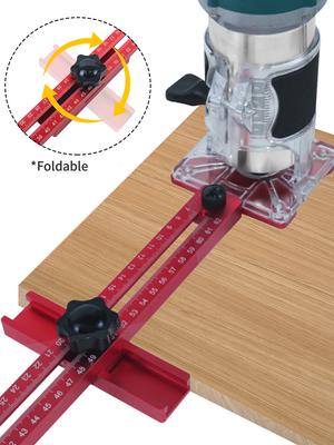 4 In 1 Router Milling Groove Bracket Woodworking Cabinet Hardware Jig Aluminum Punch Groove Bracket Router Circle Cutting Jig