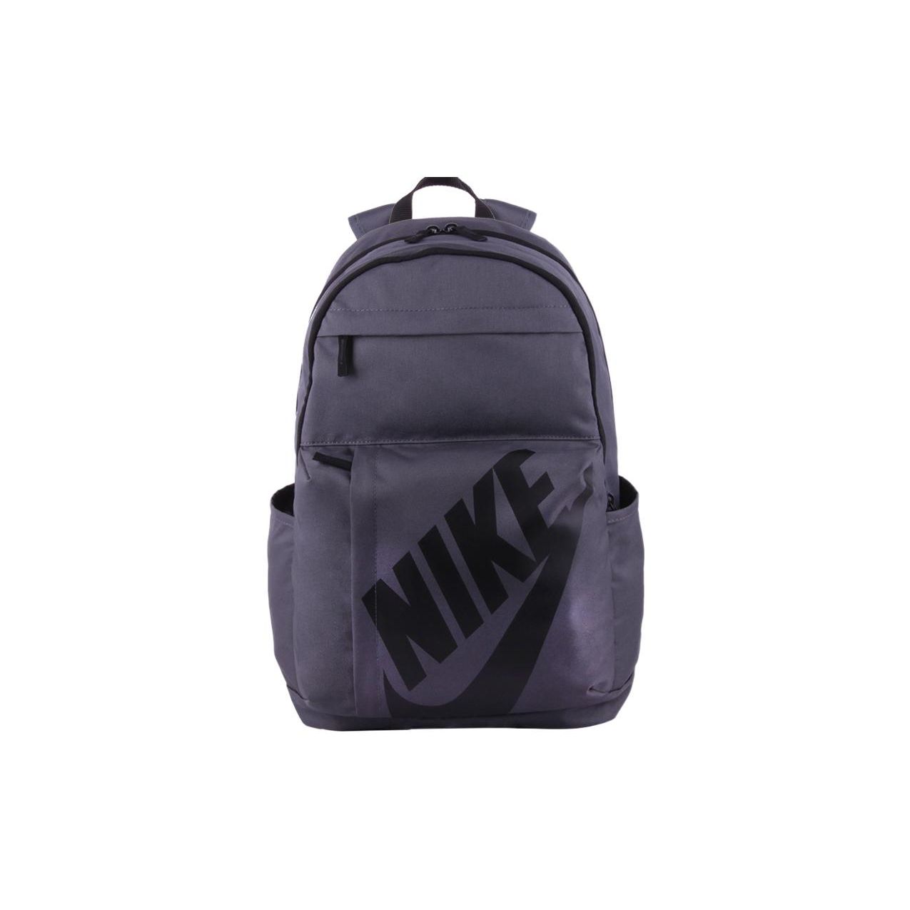 Nike Elemental Large Logo Casual Sports Polyester Backpack Unisex Backpack Gray BA5381-020 Gray