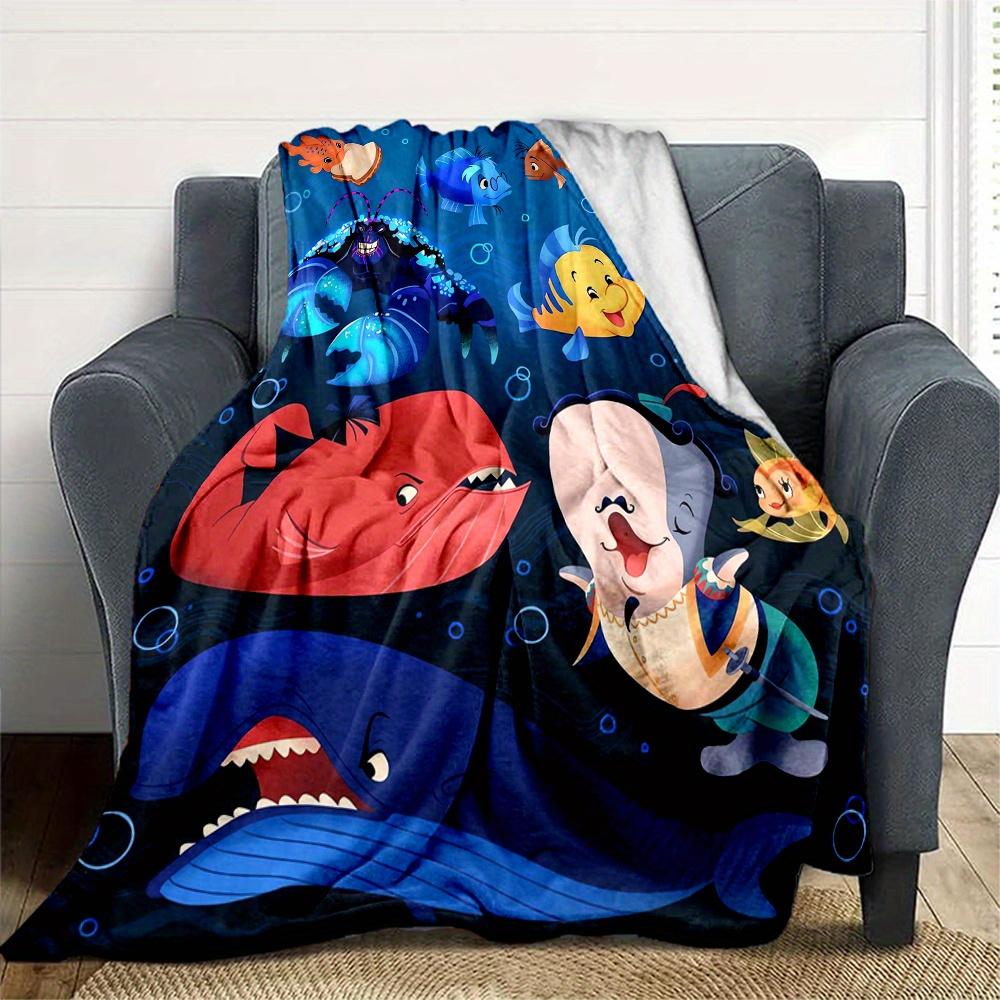 1pc, The Little Mermaid Animals Blanket Soft Throw Blanket, Gift Idea for Friends, Living Room, Travel, Camping