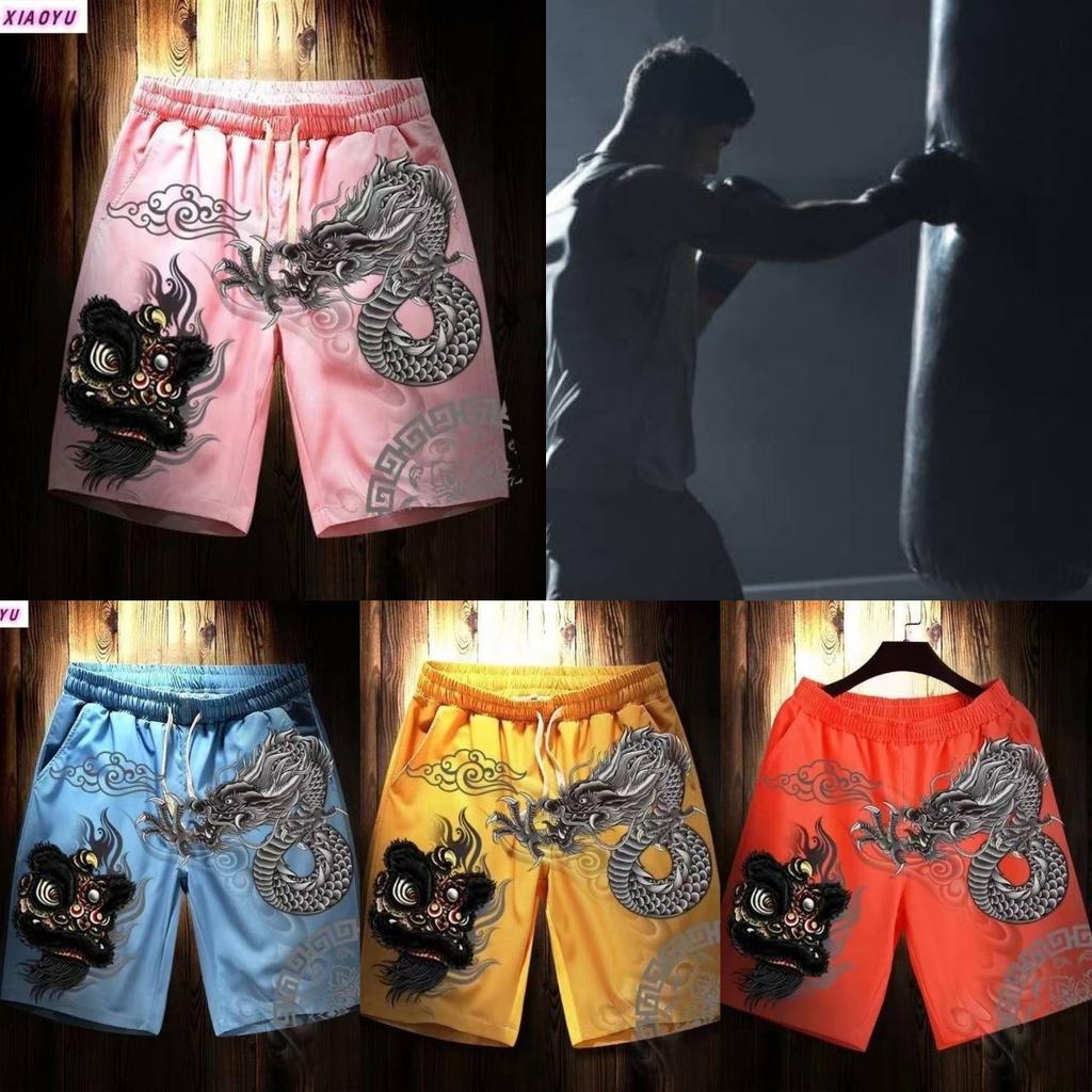 Lion Dragon Chinese Muay Thai Kickboxing Boxing Training Print Shorts Martial Art Boxer Unisex Men Women Kid Pants Fighting Fitness Gym Sport Workout