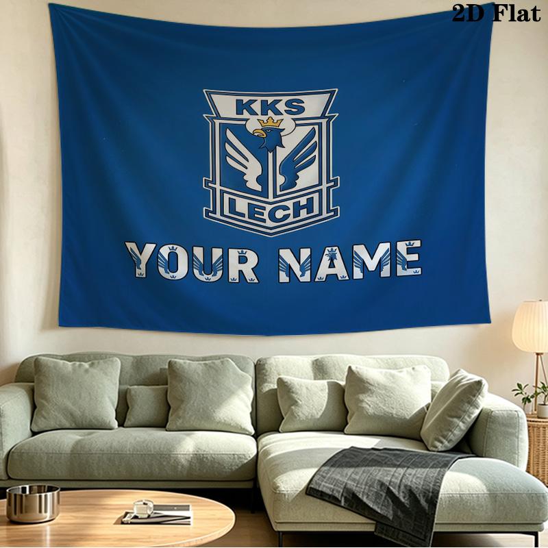 Custom Name Lech Poznan Printed Tapestry – Wall Hanging for Bedrooms, Dorms, and Home Decor