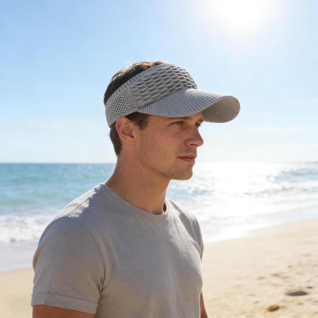 Spring-Summer Korean-European Trendy Flyknit Fish Scale Sun Hat - Transparent Design