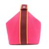 HERMES Bridea Black GM Bag pouch vanity bag H logo Hand Bag cotton hibiscus pink