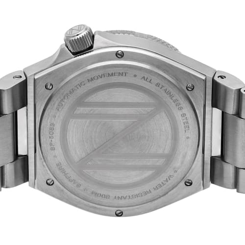 BOETTGER Spinniker Watch, 42mm, Men's, Silver, Green Dial, Stainless Steel, Sapphire Crystal, Automatic, 30 ATM Water Resistance, SP-5083-EE