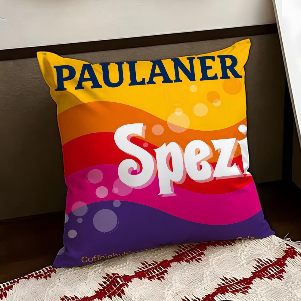 PPaulaner SSpezi Logo Cushion Cover Reversible Soft Durable Pillow Cover Home Car MultiScene Use for Daily Comfort