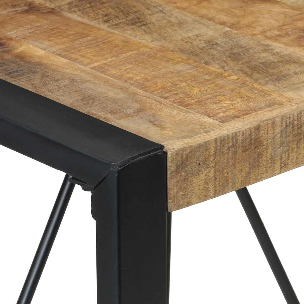 Dining Table 80x80x75 Cm Rough Mango Wood