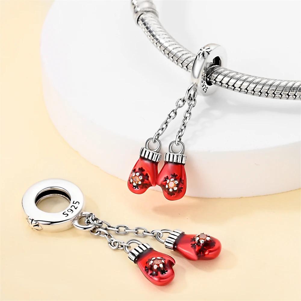 952 Copper Christmas Snow Bell Charm Pendant Beads Fit Charms Copper Original Bracelet For Women Jewelrygift