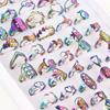 10pcs Stainless Steel Rings Fashion Jewelry Silver/Gold/Black/Multicolor