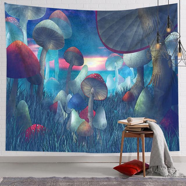 Mushroom Tapestry Wall Decor Boho Decor Psychedelic Hippie Boho Tapestry Decor Witchcraft Wall Covering Decor