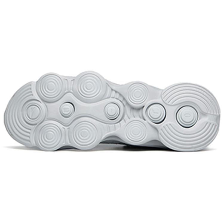 Anta Comfortable Cushioning Slip Resistant Abrasion Resistant Breathable Lightweight Low top Running Shoes Men's Silver 112215555-7