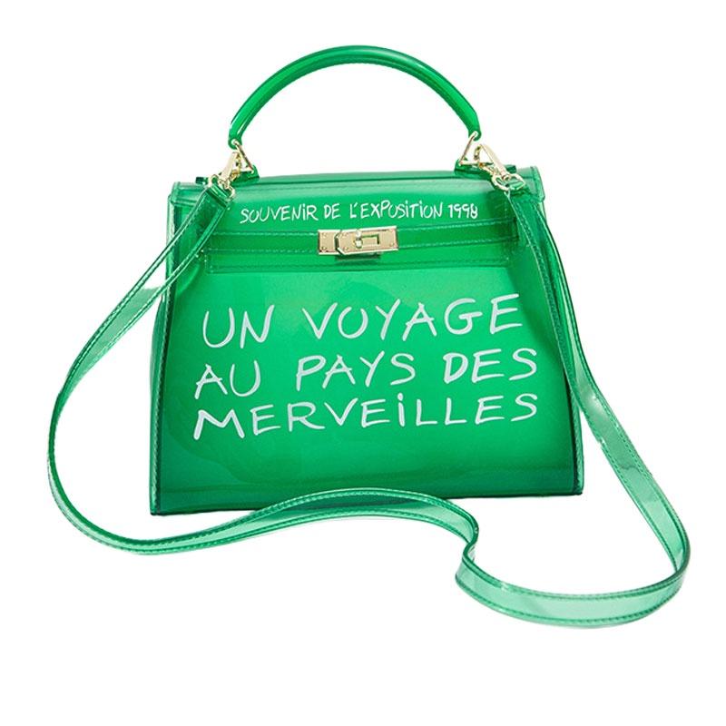 Candy-colored Transparent Shoulder Bag For Women Pvc Material Jelly Bag Medium Size Ideal For Daily Wear