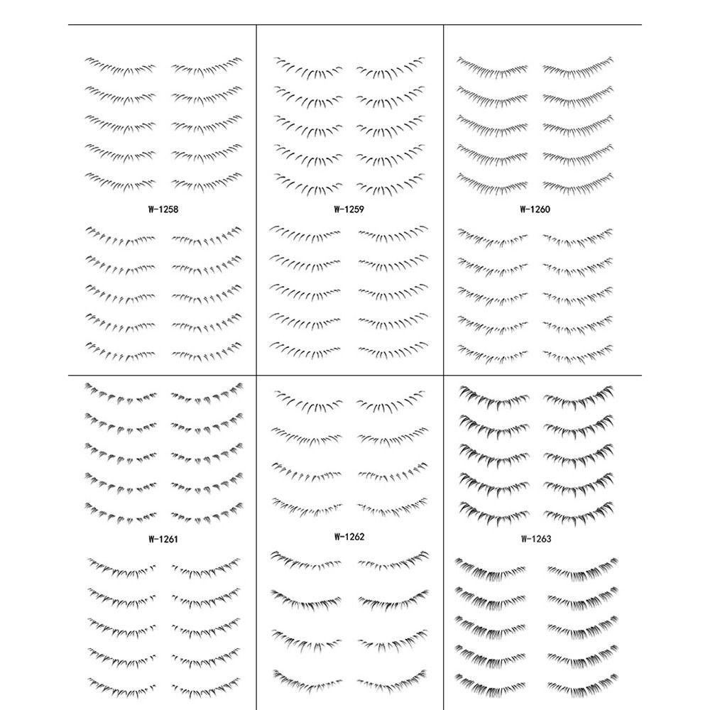 8/10Pairs Simulation False Eyelashes Stickers 3D Under Eye Fake Eyelash  Eye Makeup Tools