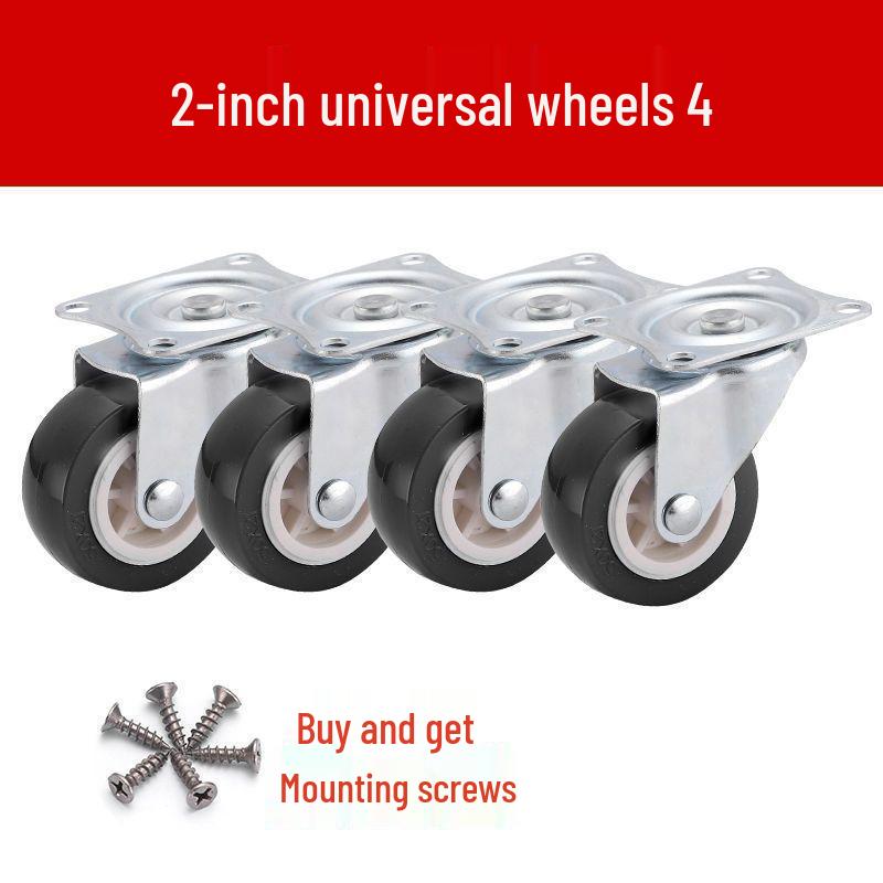 1-3 Inch Silent Swivel Caster Wheels with Brakes for Furniture and Trolleys