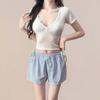 Korean Sweet Pure Bikini 4-Piece Set: Cover-up, Sexy Resort Swimwear for Women 2026