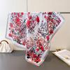 Luxury Floral Print Designer 70Cm Square Silk Women's Scarf Spring Summer Satin Scarves Shawl Headband Bandana Hijab Wrap