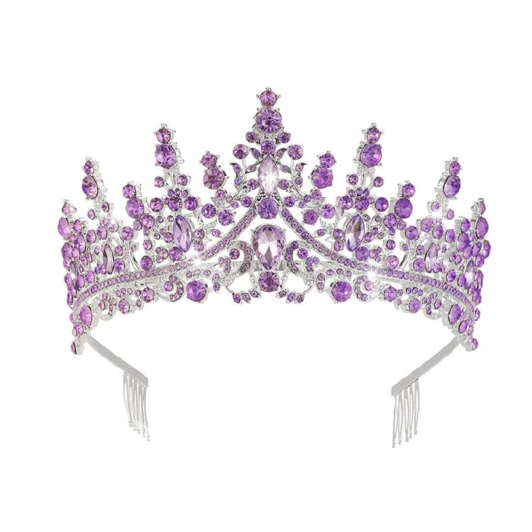 Luxurious Wedding Crowns Hairband with Rhinestones Decors Comfortable Styling Crownpiece For Bride And Reception Event