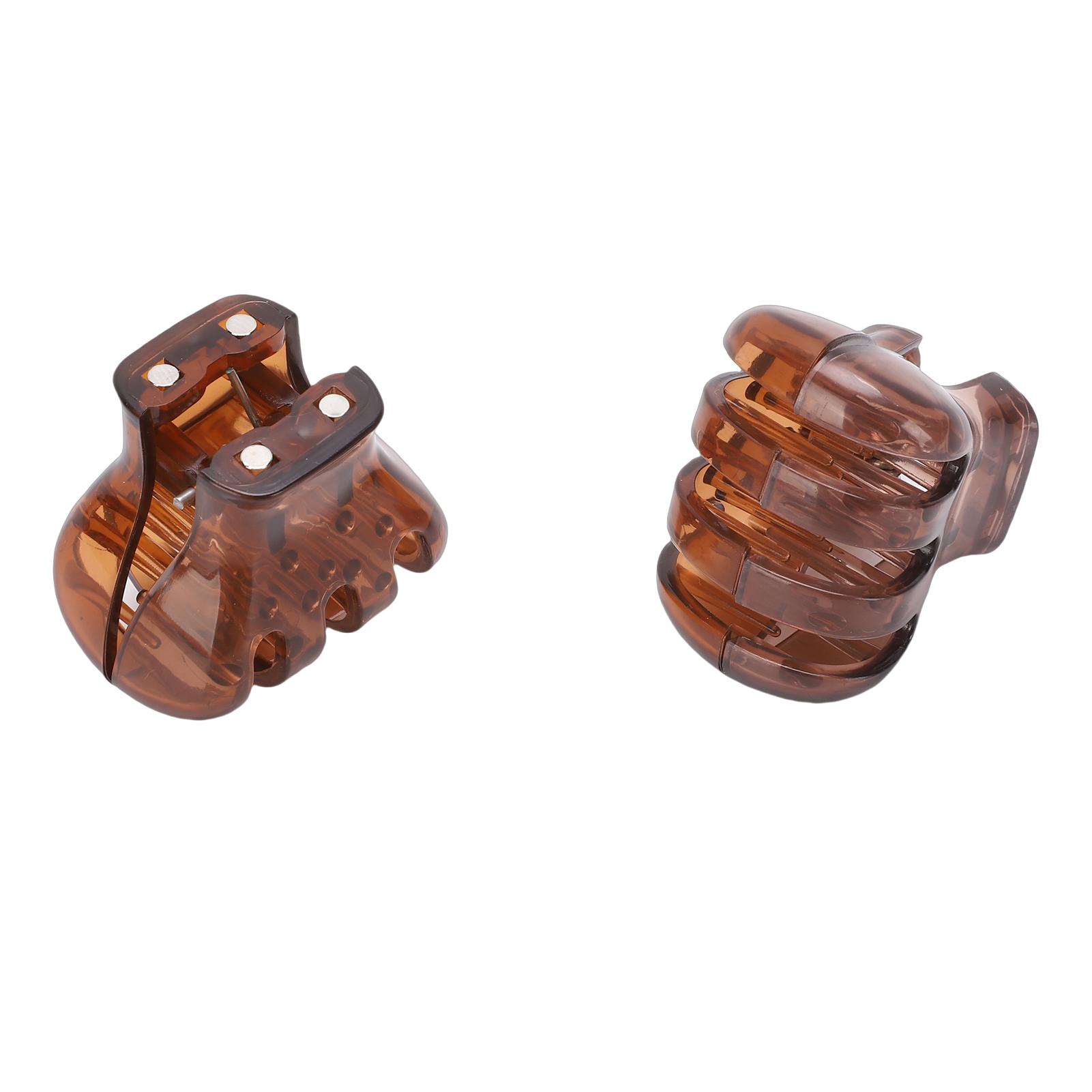 Magnetic Claw Hair Clip No Slip Styling Secure Hold Fashion Claw Hair Clip Brown Leopard Print