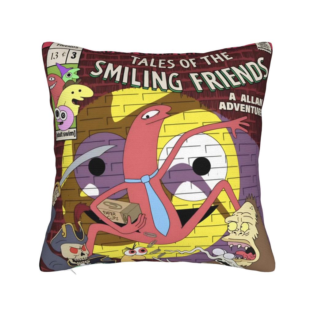 Smiling Friends Pim and Charlie Pillow Cover Printing Cushion Cover Decorative Throw Pillow Case Cover Home Multi-Size