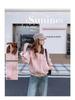Korean-Style Pink Suede Short Jacket for Women - 2025 Autumn, Hollow Design, Age-Defying, Petite Fit, Fashion-Forward.