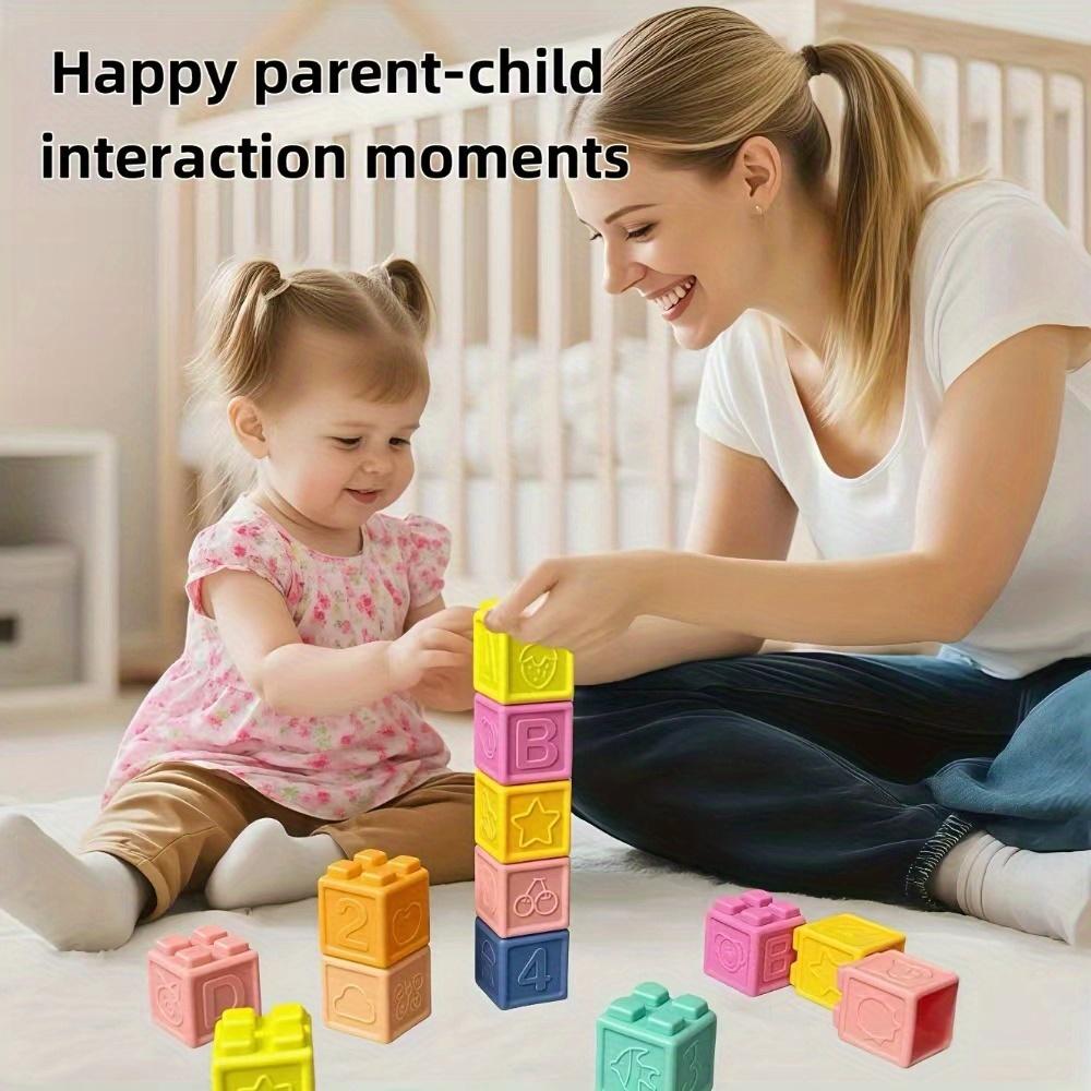 Stacking and sorting building block toys for infants and young children,  Playful Learning, Sorting Cubes, Skillbuilding Toys