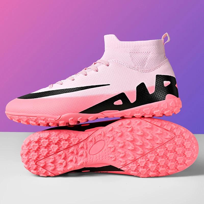 Professional New Men Soccer Shoes Comfortable Boys Sneakers Match Football Boots Ankle Non-Slip TF/FG Sports Shoes Unisex