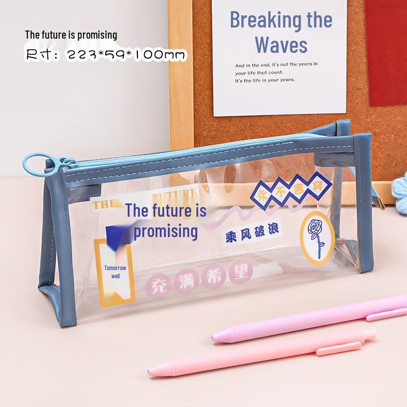 Promising Future Inspirational Pencil Case - Large Capacity for Students and Exams