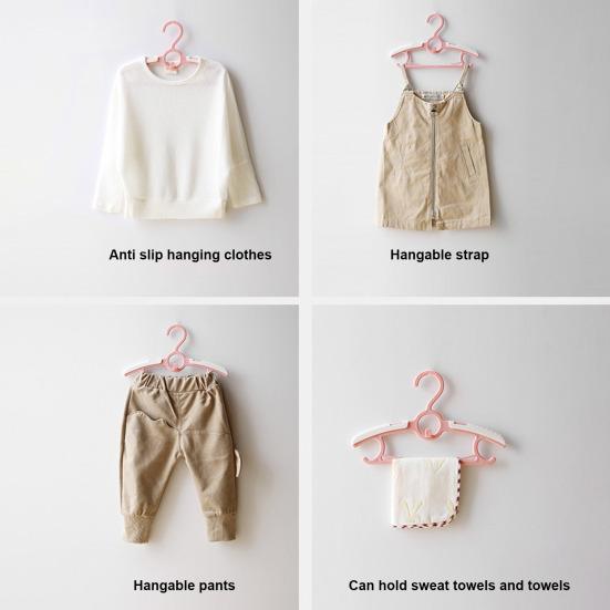Hanger Hangers Space-Saving Non-Slip Baby Closet 10Pcs Clothes Extendable Toddler Clothes Hanger Home