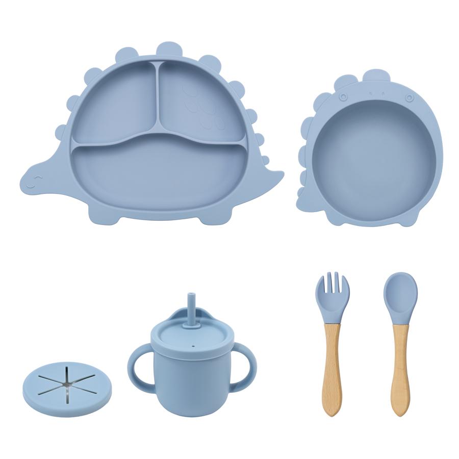 Newly Designed Weaning Feeding Children's Tableware Kawaii Shape Baby Sucker Food Plates Bowls Drinking Mug Snack Cup Baby Stuff