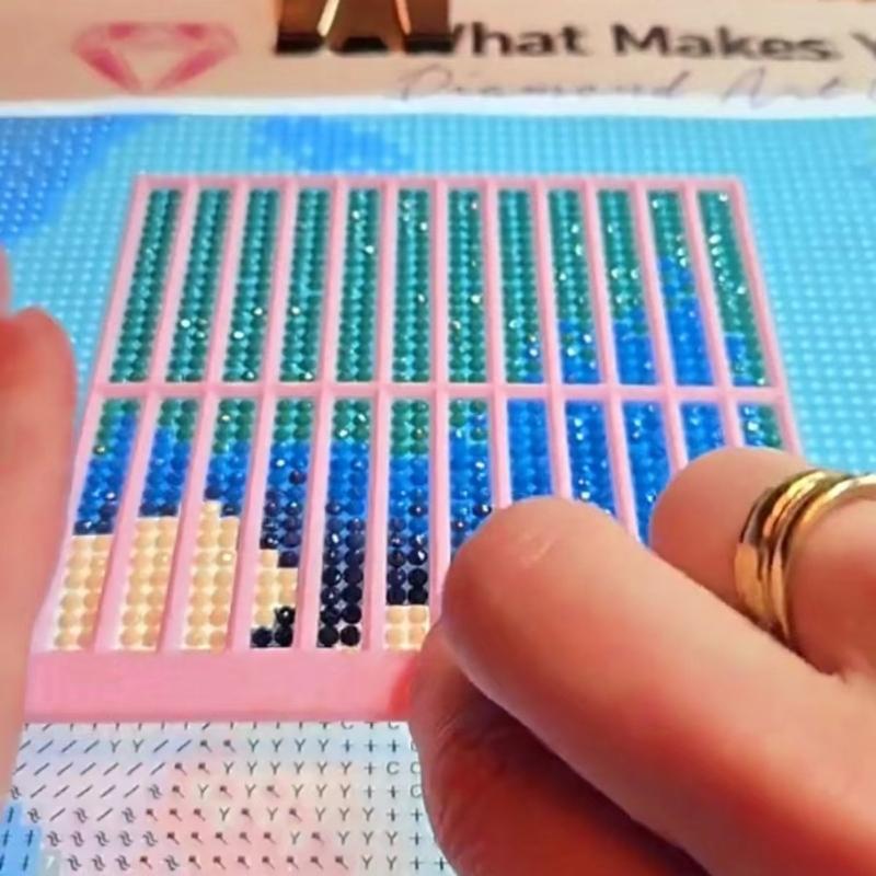 Opakovaně použitelné plastové pravítka Malířské průvodce Pro nadšence do diamantového umění Funkce protiskluzová textura a design šetřící čas