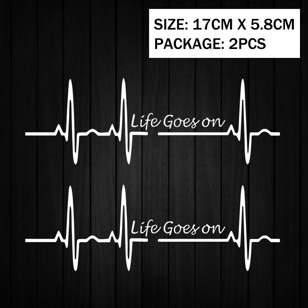 Heart Beat Trackpad Life Goes On Refletor Moto Stickers Motorcycle Scooter Body Fuel Tank Accessories Decals for Honda Vespa