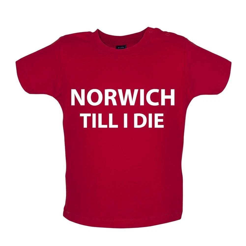

Norwich Till I Die - Baby Kids Boys Girls Unisex T-Shirt / Babygrow - Canaries Love Fan Player Gift 160