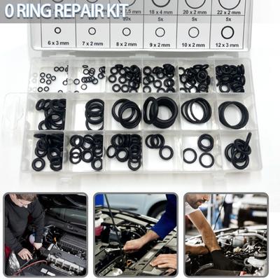 Kell 225pcs 18 Sizes Rubber O-Ring Sealing Gasket Rings Washer Seal Assortment Set