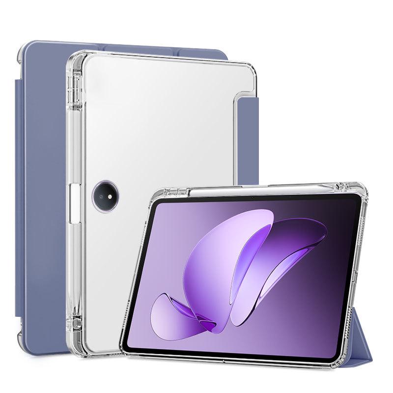 OppoPad3 Pro Magnetic Tri-Fold Case with Pen Slot - Silicone Full Wrap, Anti-Drop