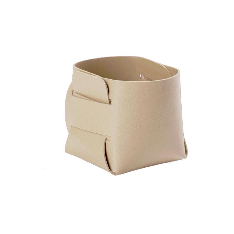 Многоцелевой настольный ящик для хранения из скандинавской кожи, инновационный дизайн для держателя кистей для макияжа, настольного органайзера