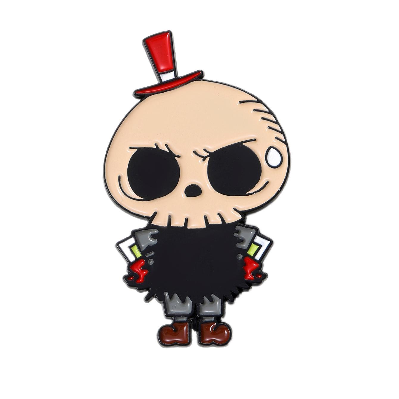 

Металлическая эмалевая брошь Лабубу Эльф - Мультяшный аниме значок для студенческих рюкзаков и аксессуар для одежды.