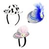 Classical Flat Brimmed Fedoras Hat Decorative Hair Hoop for Trendy Outfit Casual Wear Hat for Casual Occassion
