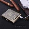 Noble Pie GP9029 Bronze Floral Multifunctional Cigarette Case & USB Lighter (Holds 20 Cigarettes)