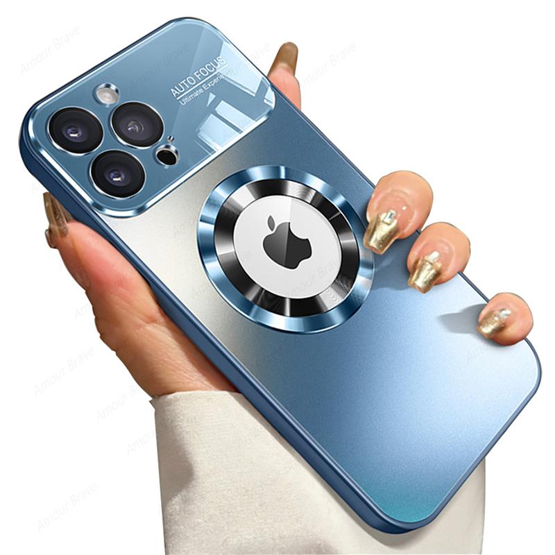

Защитное стекло для камеры телефона, чехол для iPhone 16 15 14 13 12 11 Pro Max Plus, чехол для беспроводной магнитной зарядки Magesafe iPhone 15 Pro Max
