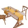 1pc Boho Table Runner for Home Decor Macrame Cream Yellow Farmhouse Table Runner with Tassels for Bohemian Dining Bedroom Decor