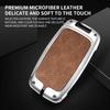 Leather Metal Car Key Case Cover Bag for Land Rover Range Rover Sport Evoque Freelander Velar Discovery 4 Jaguar XE XJ XF Guitar
